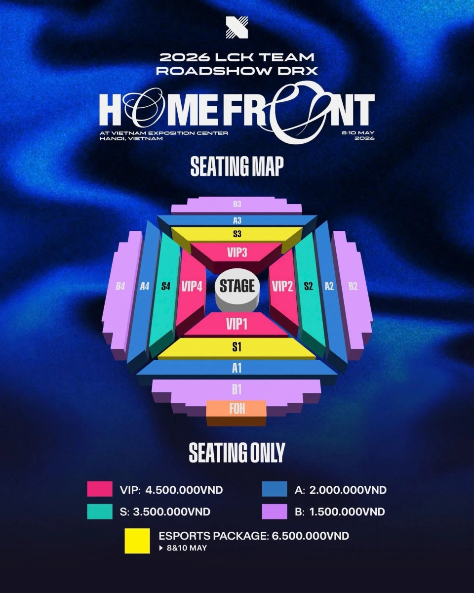 Giá vé LCK 2026 tại Hà Nội được công bố