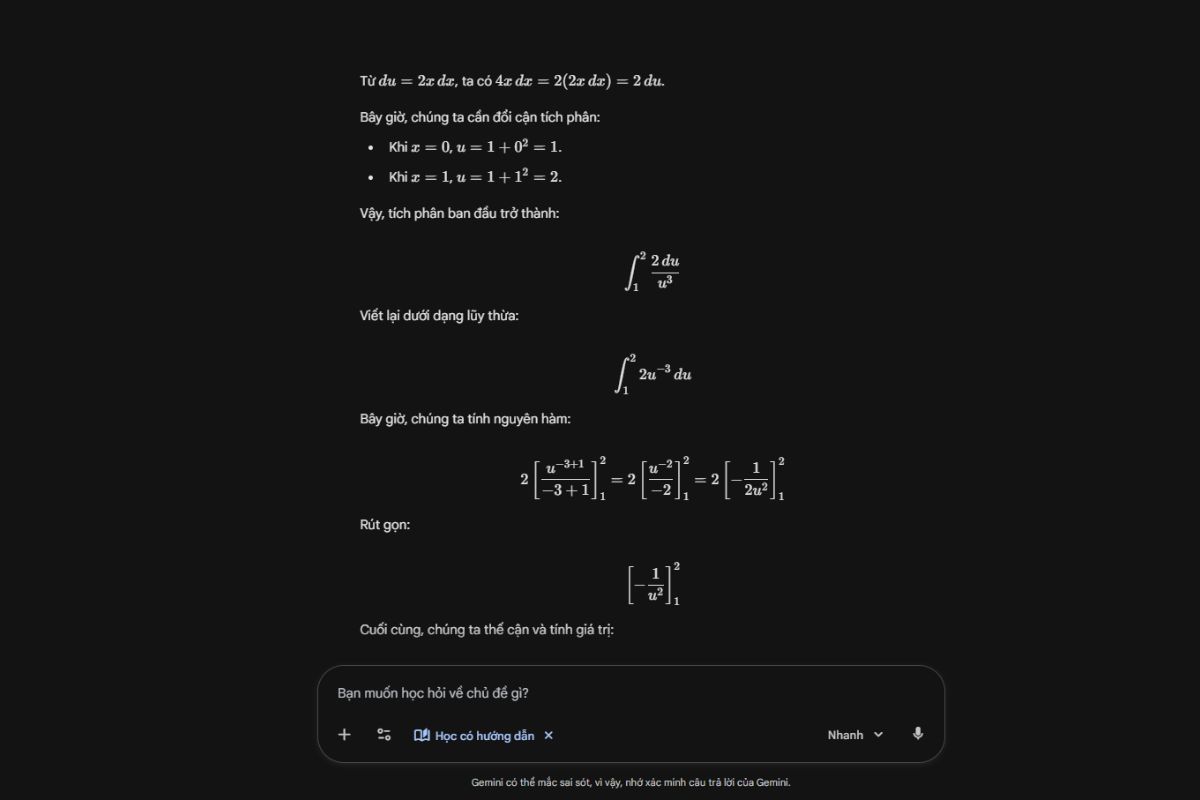 Trả kết quả đầy đủ và diễn dãi chi tiết cho người dùng