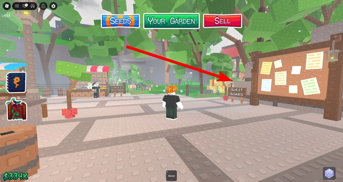 Bảng nhiệm vụ trong Garden Horizons