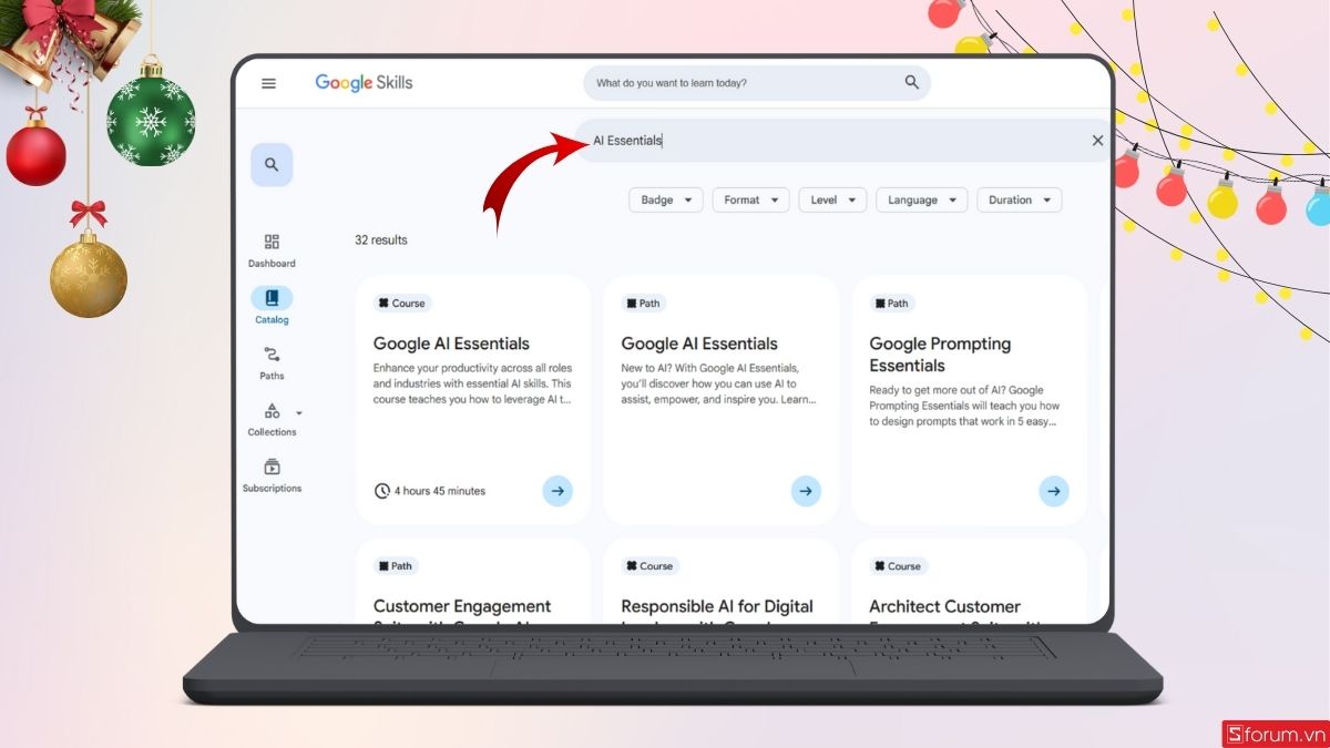 Bạn có thể bắt đầu bằng AI Essentials