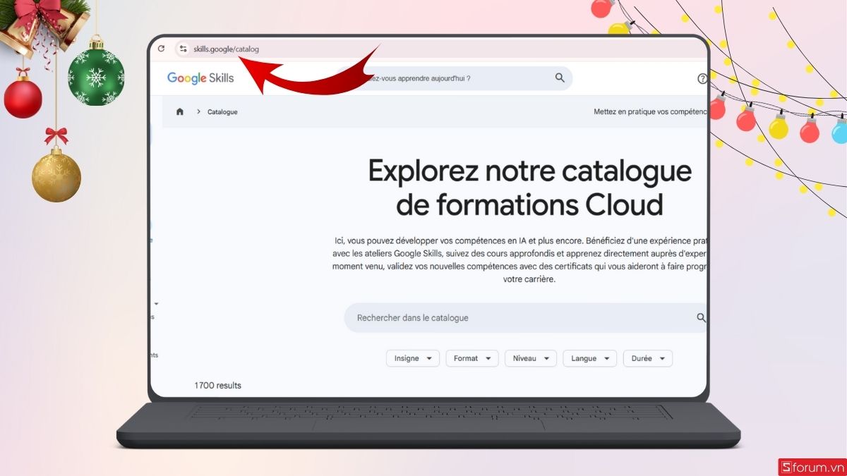Truy cập link Google Skills