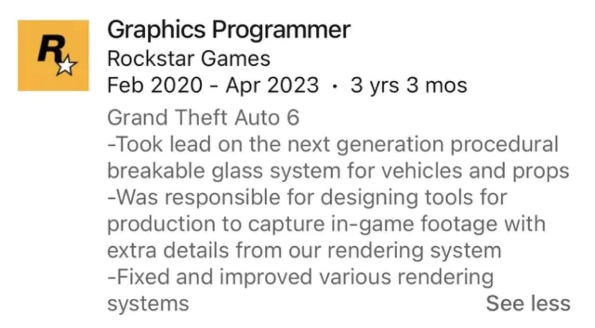 GTA 6 sẽ có hệ thống kính vỡ tiên tiến