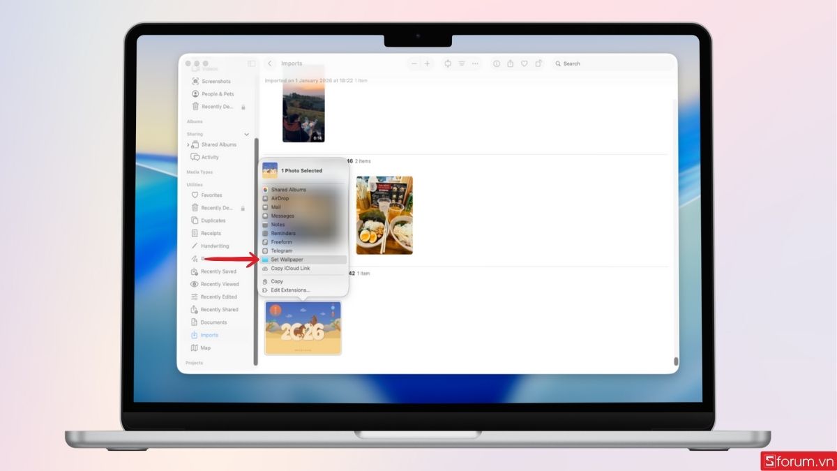 Nhấn vào Set Wallpaper để hoàn tất