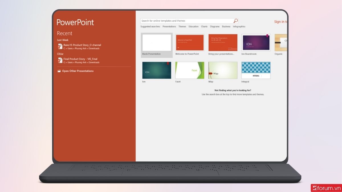 Tạo một PowerPoint mới 