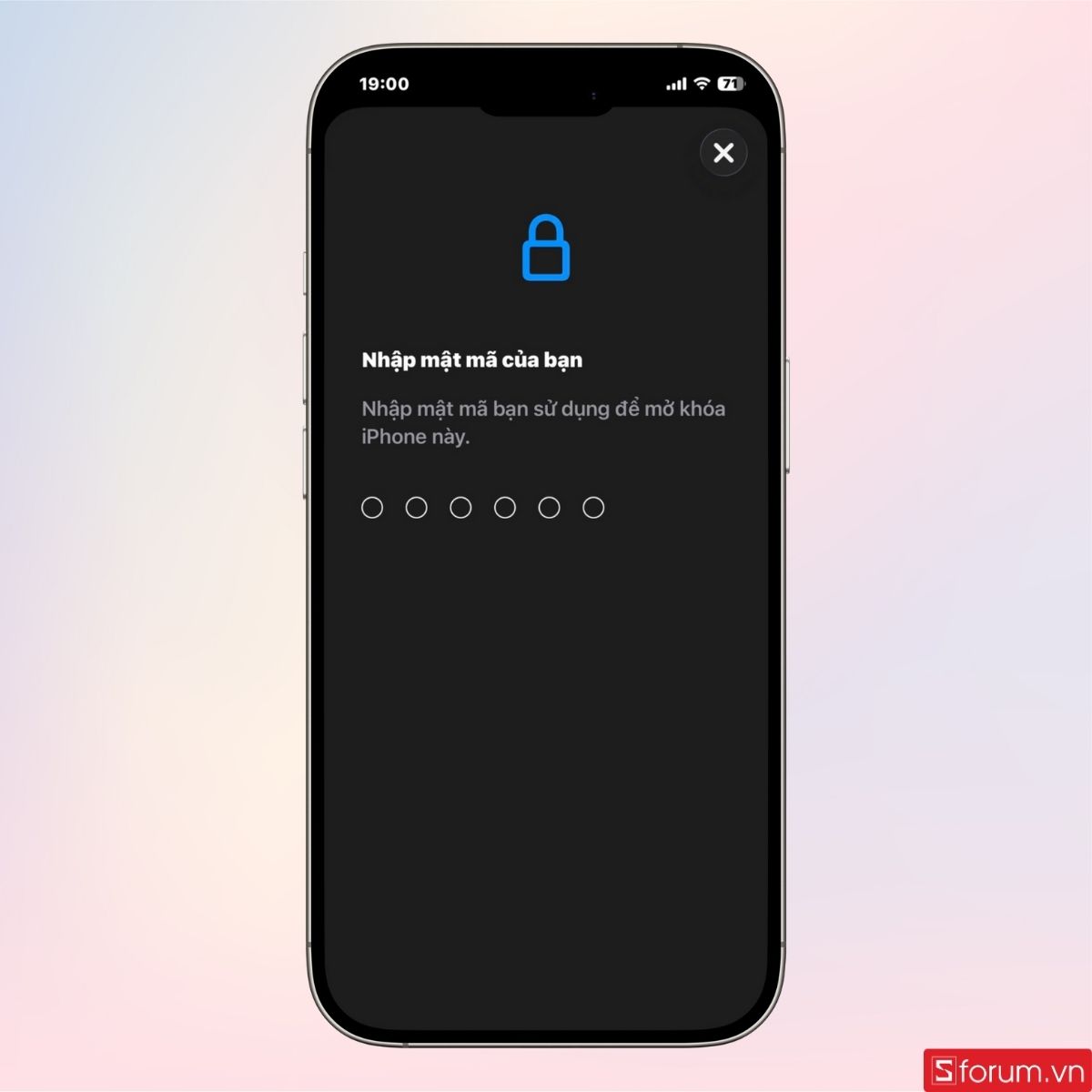 Nhập mã xác nhận để cập nhật phần mềm