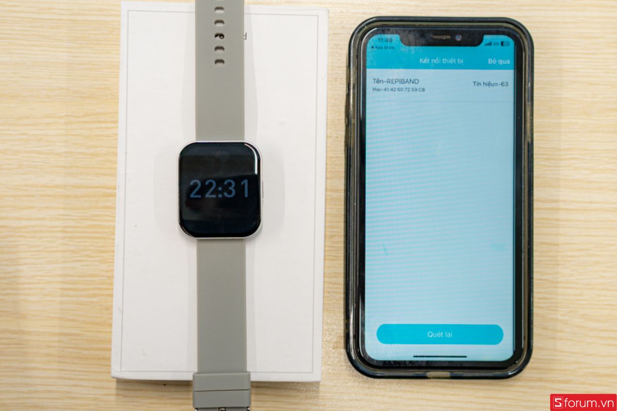 Chọn tên thiết bị sau quét