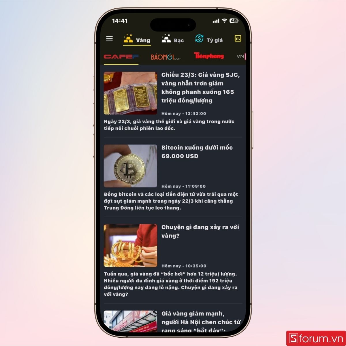 Vào mục tin tức để xem thêm thông tin về giá vàng