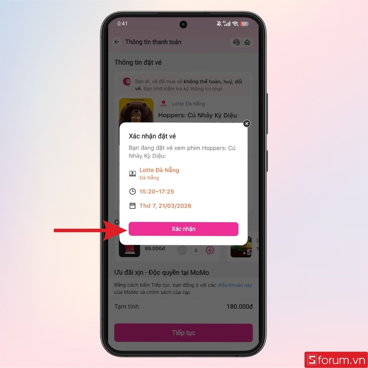 Xác nhận vé và thanh toán