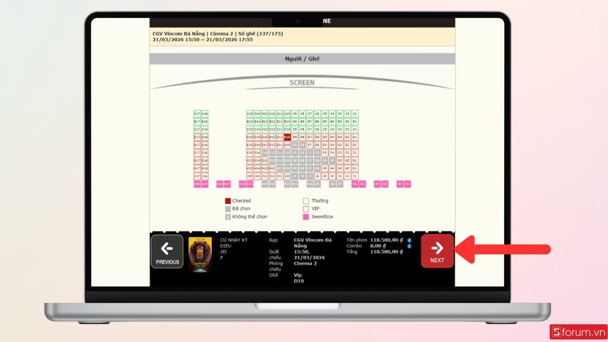 Kiểm tra lại thông tin đặt vé