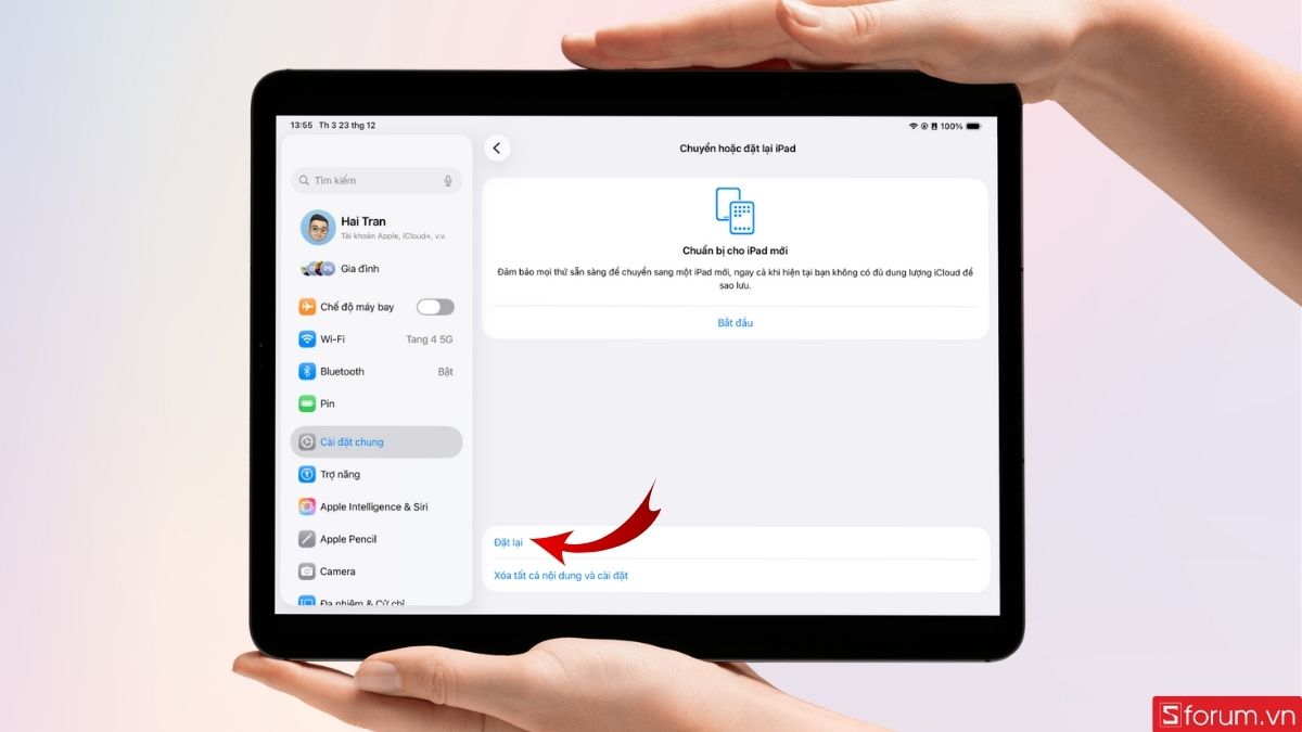 khắc phục iPad vào mạng chậm bằng đặt lại cài đặt mạng của ipad bước 4