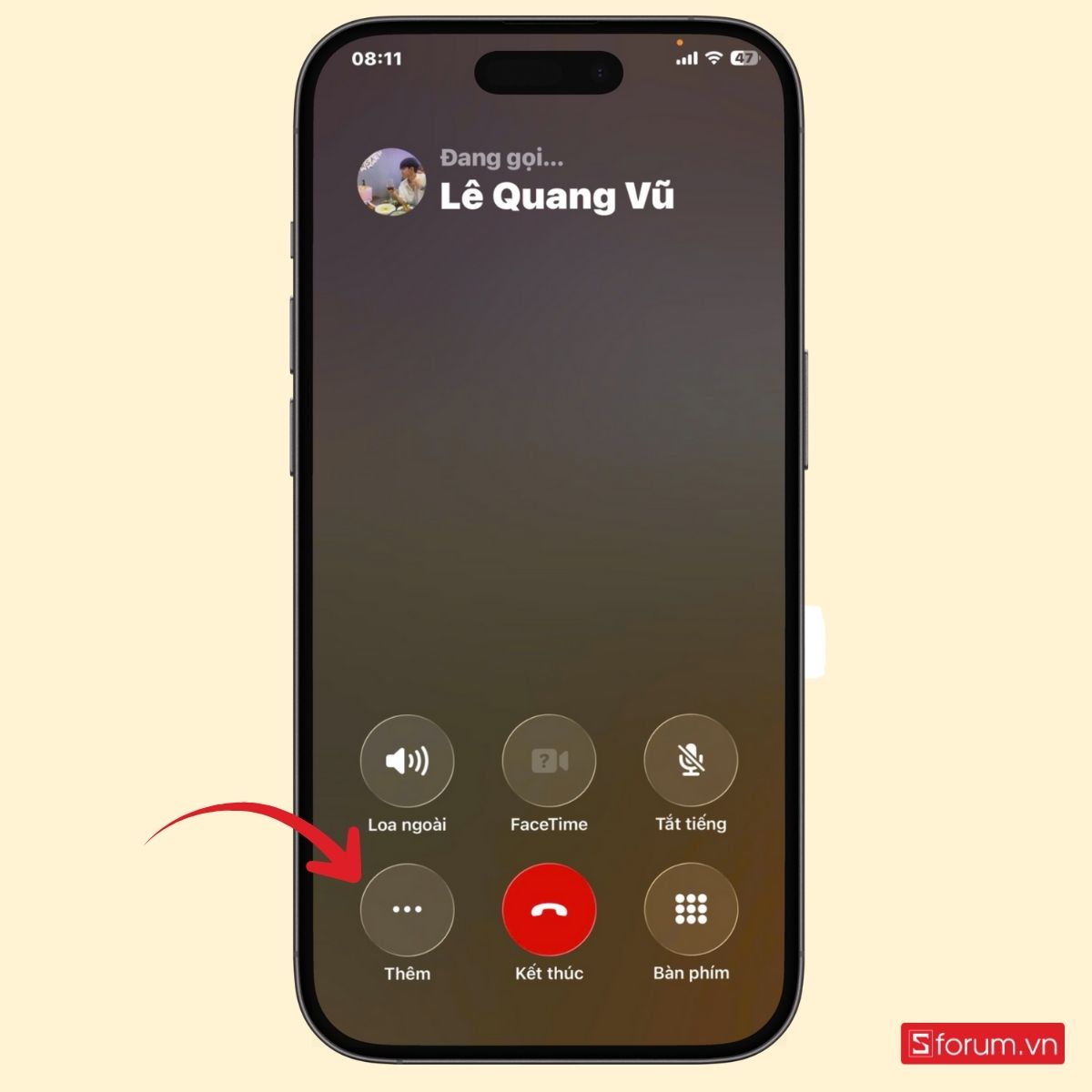Nhấn vào dấu ba chấm như hình