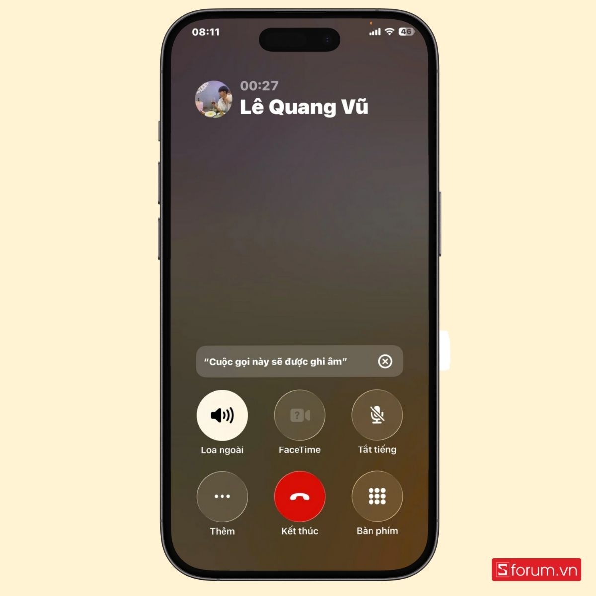 Bắt đầu ghi âm cuộc gọi sau 3S xác nhận