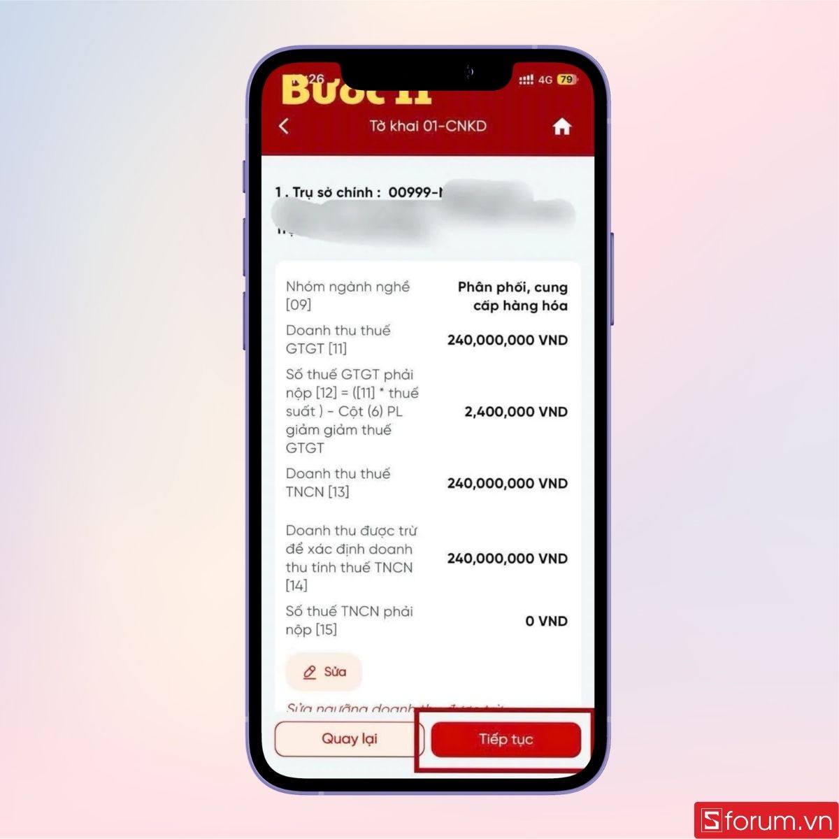 Sửa thêm thông tin chi tiết nếu muốn