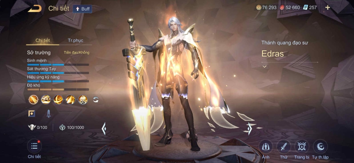 Edras sau khi được buff đang khá mạnh ở đường trên