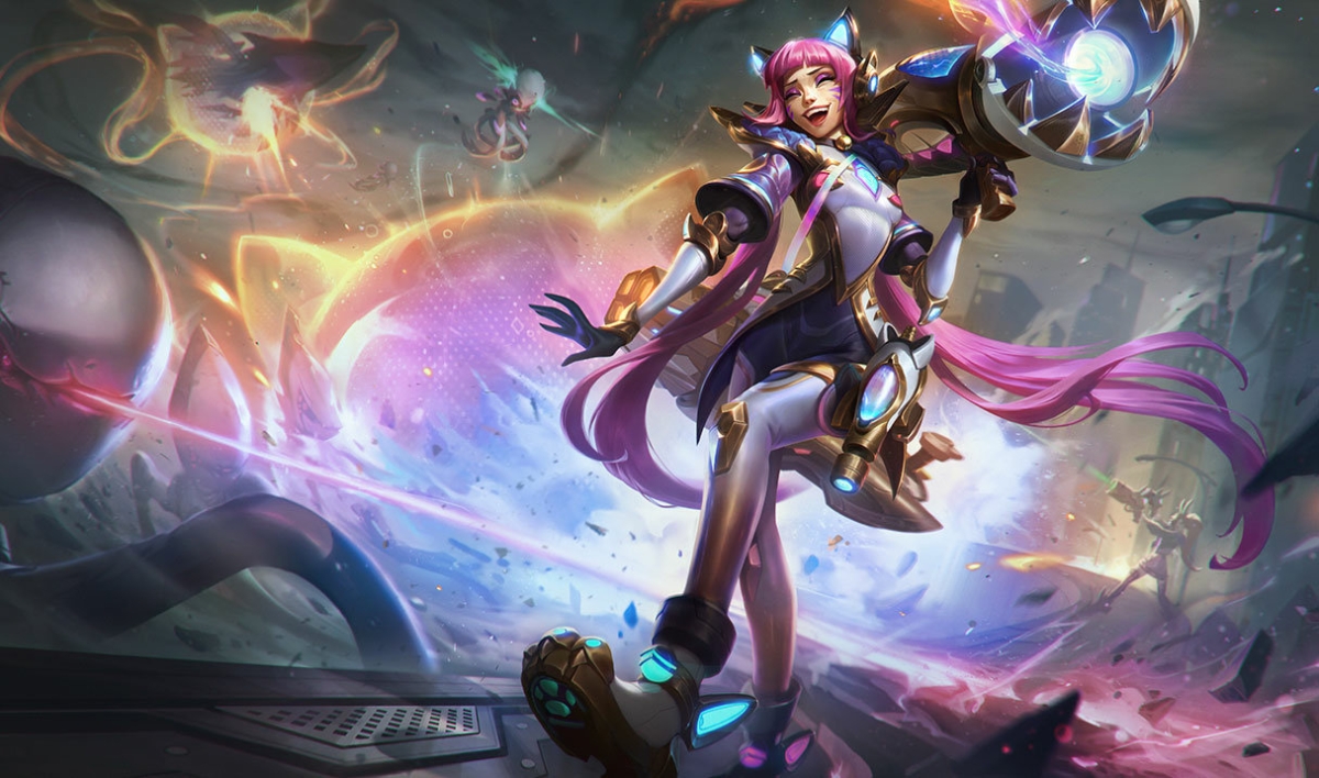 Jinx có thể dễ dàng ở sau và cấu rỉa Xayah
