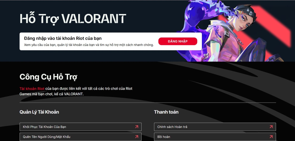 Game thủ có thể liên hệ ngay với Riot Support để nhận sự giúp đỡ