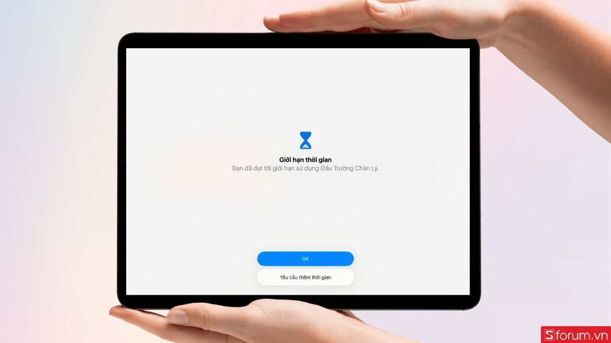 Chọn ứng dụng để xem thời gian bị giới hạn