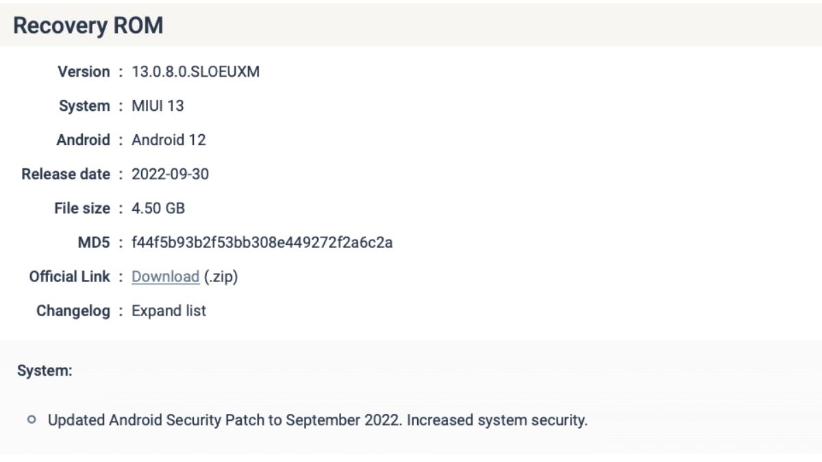 Tải  ROM gốc dạng Recovery về điện thoại Xiaomi