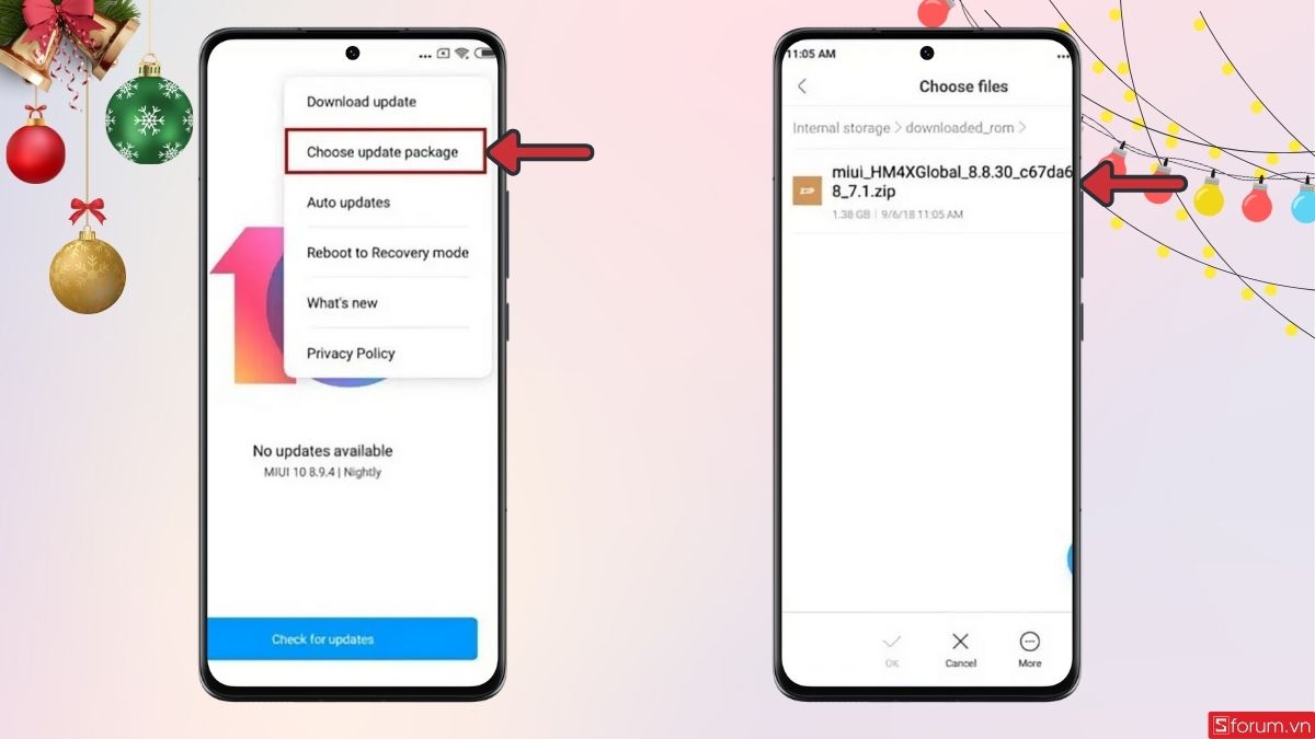 Chọn file ROM Recovery đã tải trước đó