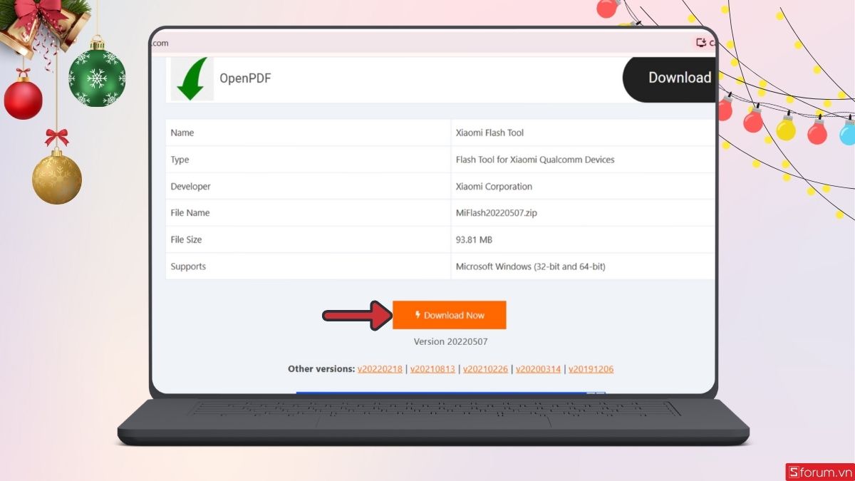 Tiếp tục tải Mi Flash Tool về máy tính