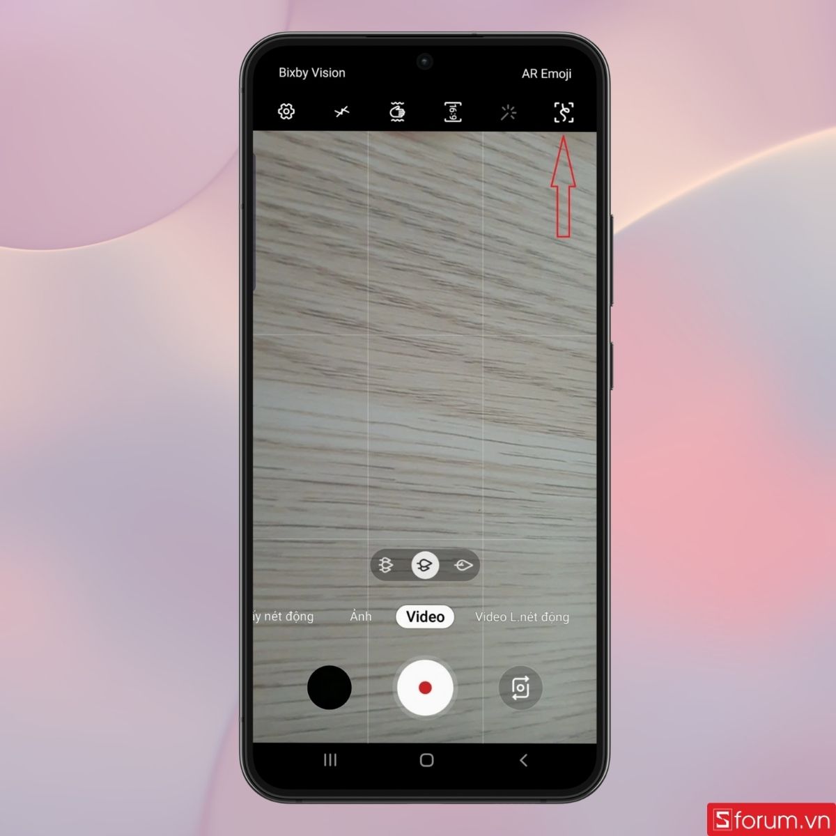 Lướt sang để tìm mục Khu vực AR