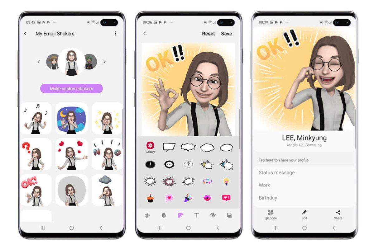 Người dùng có thể tạo các stickers cực đẹp với AR Samsung