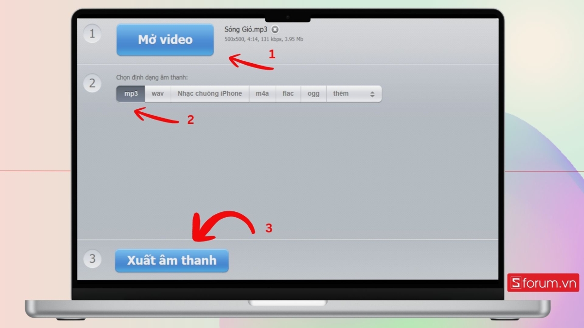 Lấy bản tiếng bằng công cụ audio extract