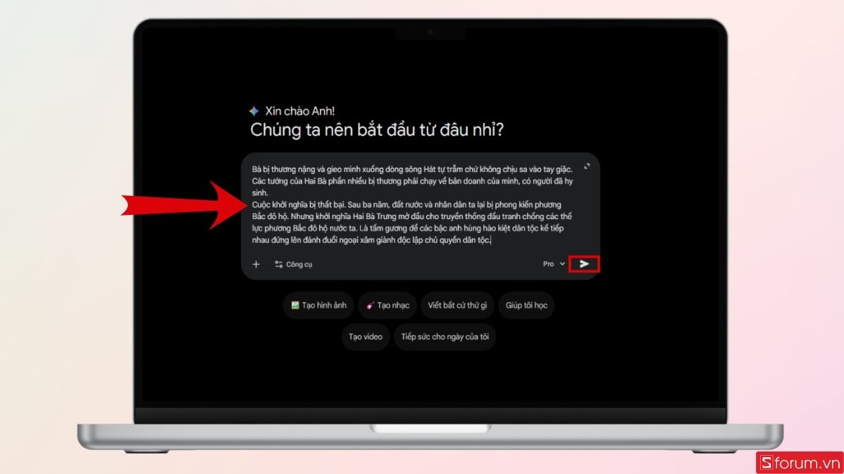 Nhập prompt tóm tắt nội dung bài học