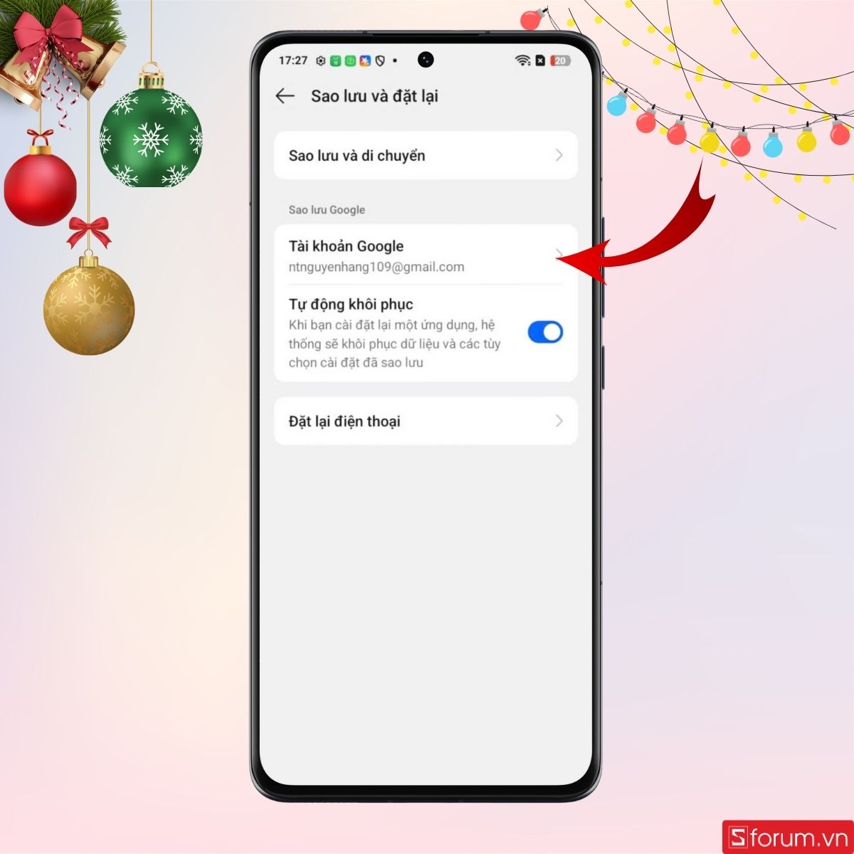 Cách lấy lại dữ liệu sau khi khôi phục cài đặt gốc OPPO - bước 4