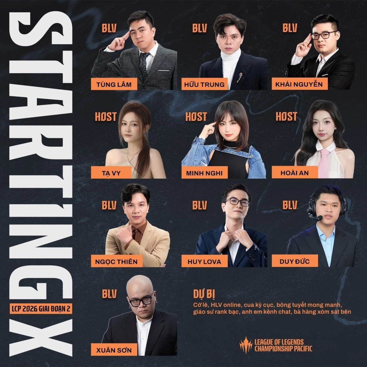 Dàn Host - BLV Việt Nam