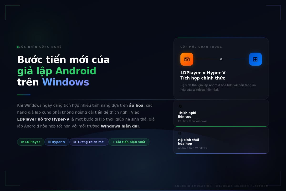 LDPlayer trong kỷ nguyên Windows ảo hóa