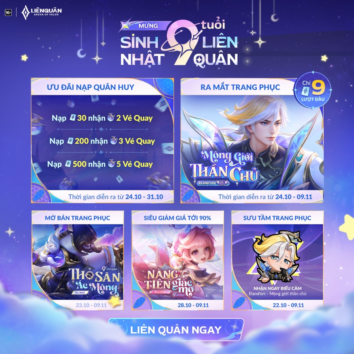Ưu đãi khi nạp quân huy
