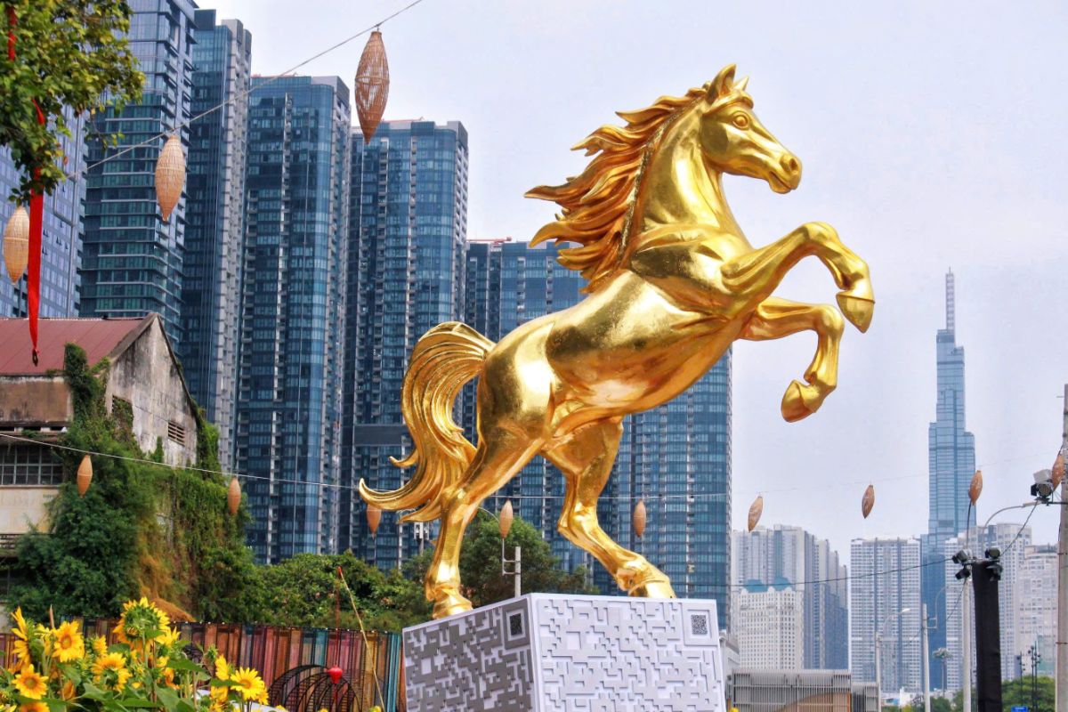 Linh vật ngựa tại trung tâm TP Hồ Chí Minh