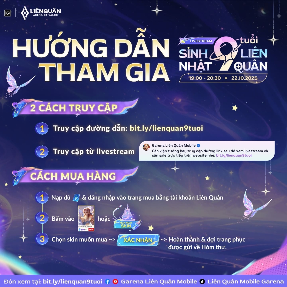 Hướng dẫn xem và mua skin trên livestream Liên Quân