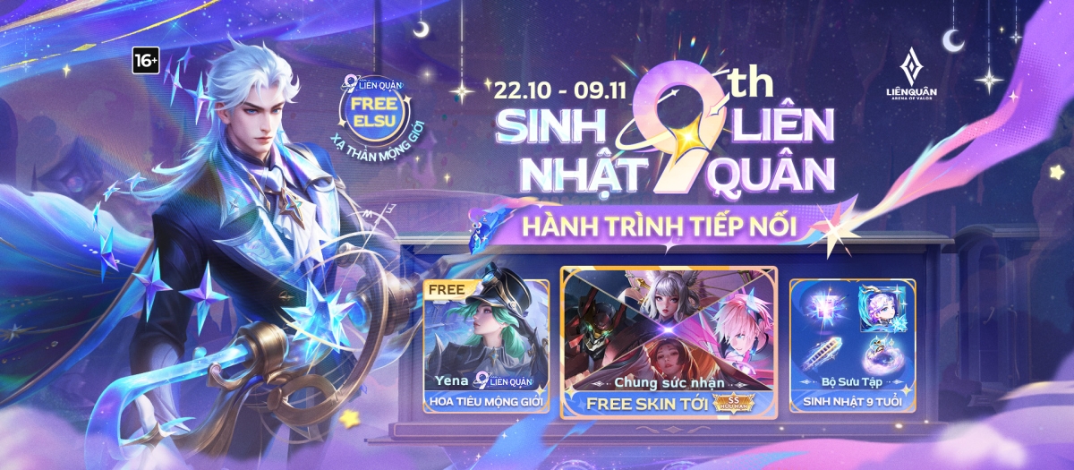 Livestream mở bán skin kỷ niệm sinh nhật 9 tuổi Liên Quân có gì hấp dẫn?