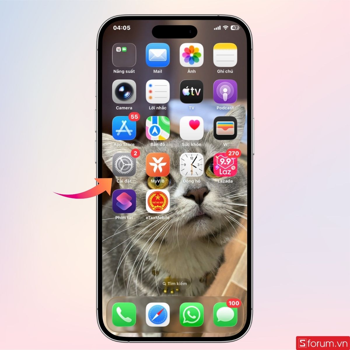 Thiết lập quyền truy cập khi lỗi mic iPhone - bước 1