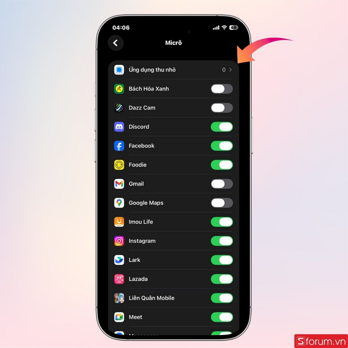 Thiết lập quyền truy cập khi lỗi mic iPhone - bước 4