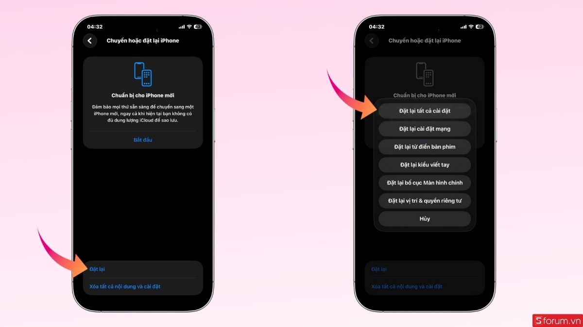 Đặt lại tất cả cài đặt khi lỗi mic iPhone - bước 4
