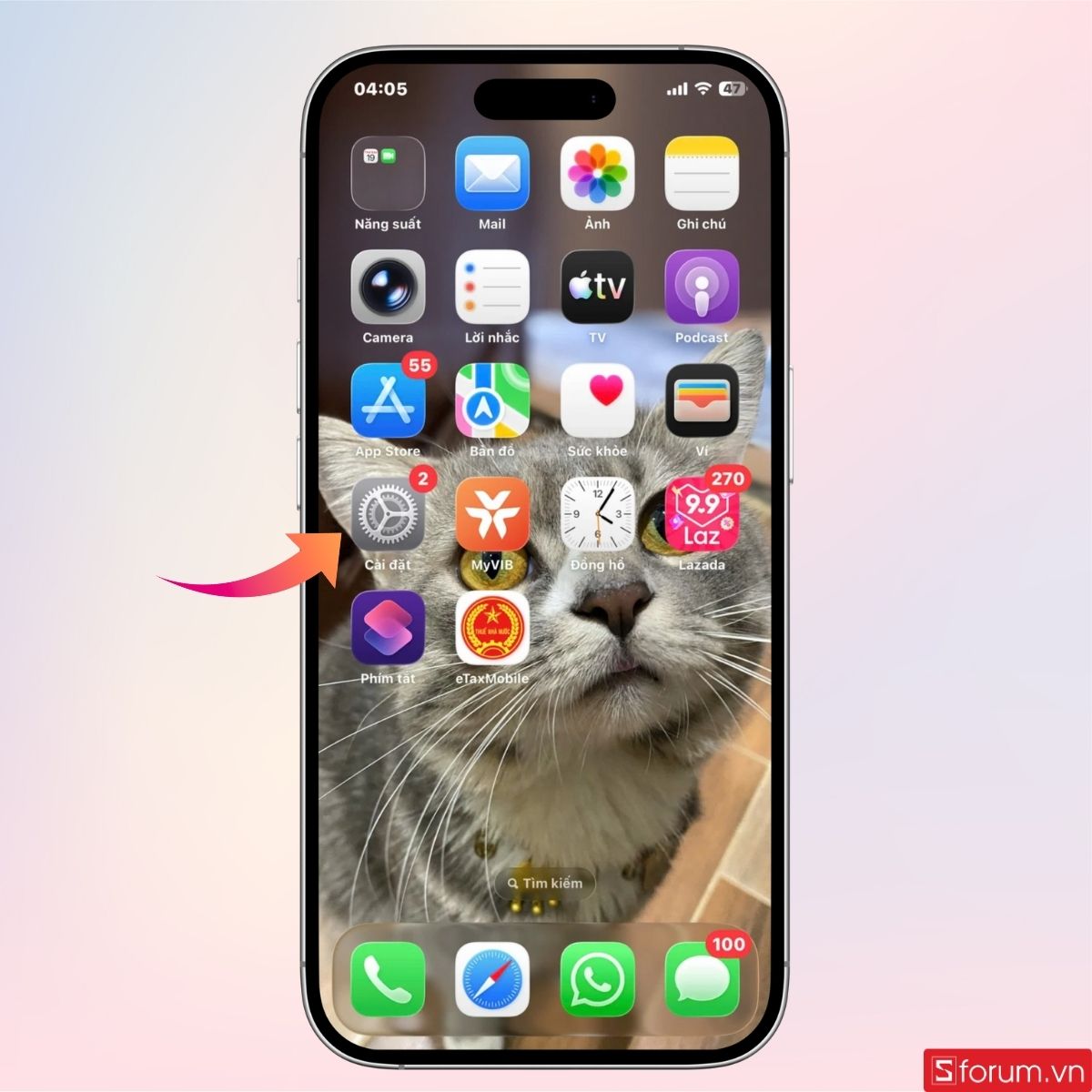 Đặt lại tất cả cài đặt khi lỗi mic iPhone - bước 1