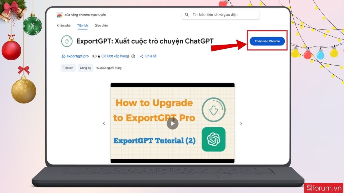 Nhấn vào Thêm vào Chrome
