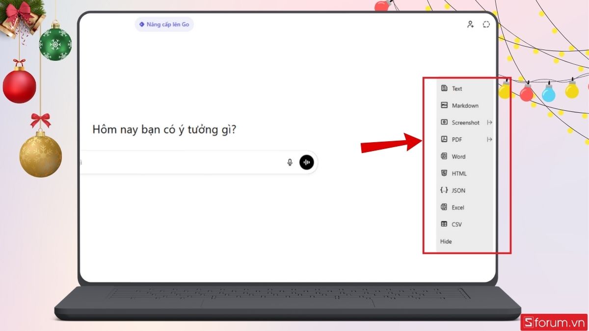 extension sẽ tự kích hoạt trên ChatGPT
