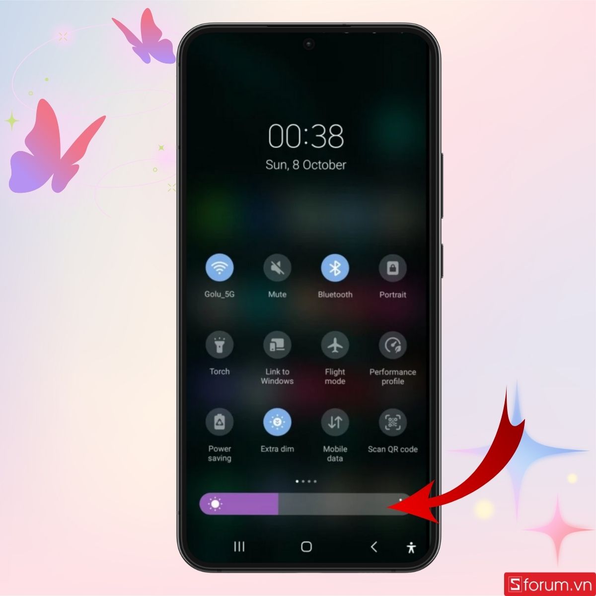 Điều chỉnh độ sáng màn hình sao cho phù hợp