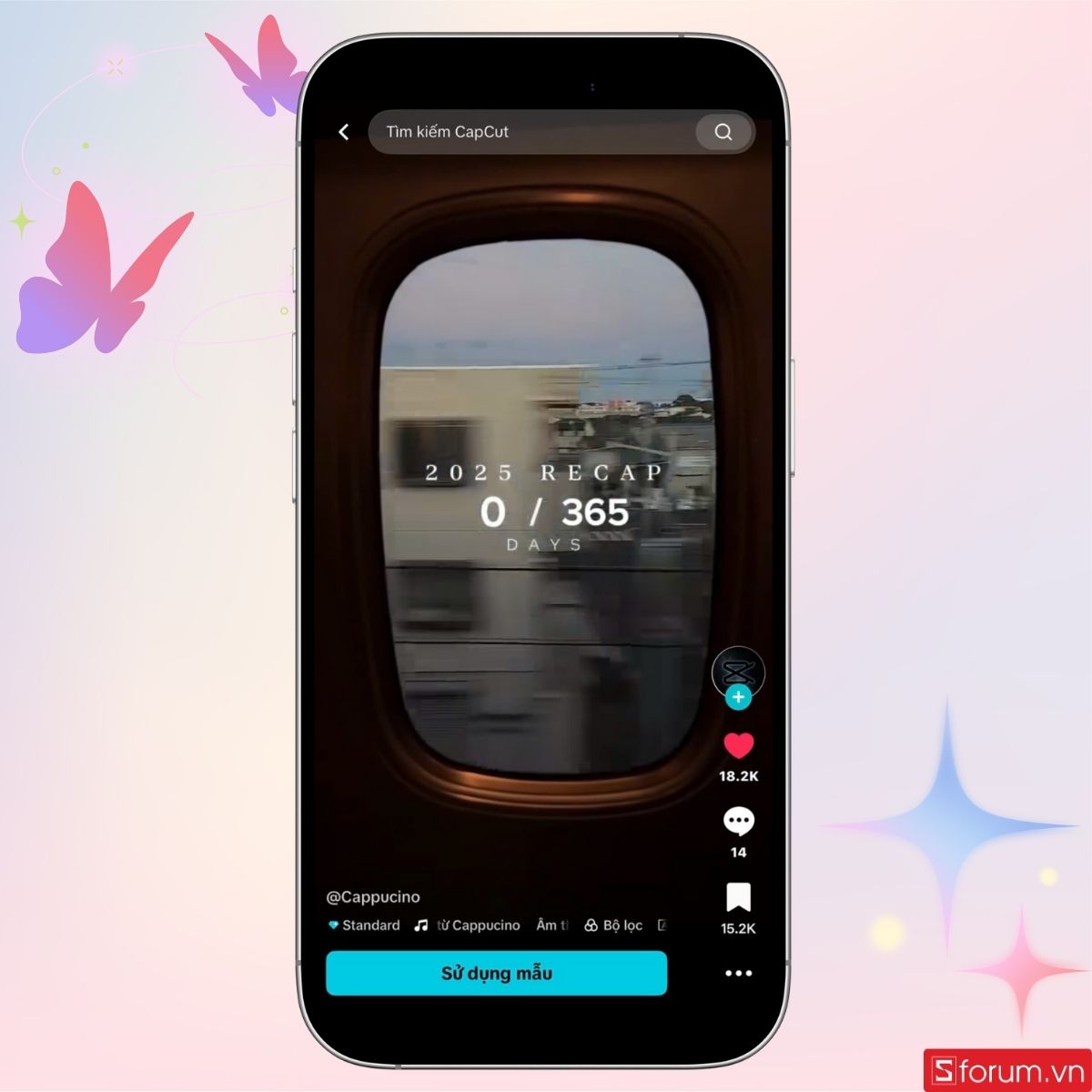 Mẫu Capcut recap 2025 đếm 365 ngày 