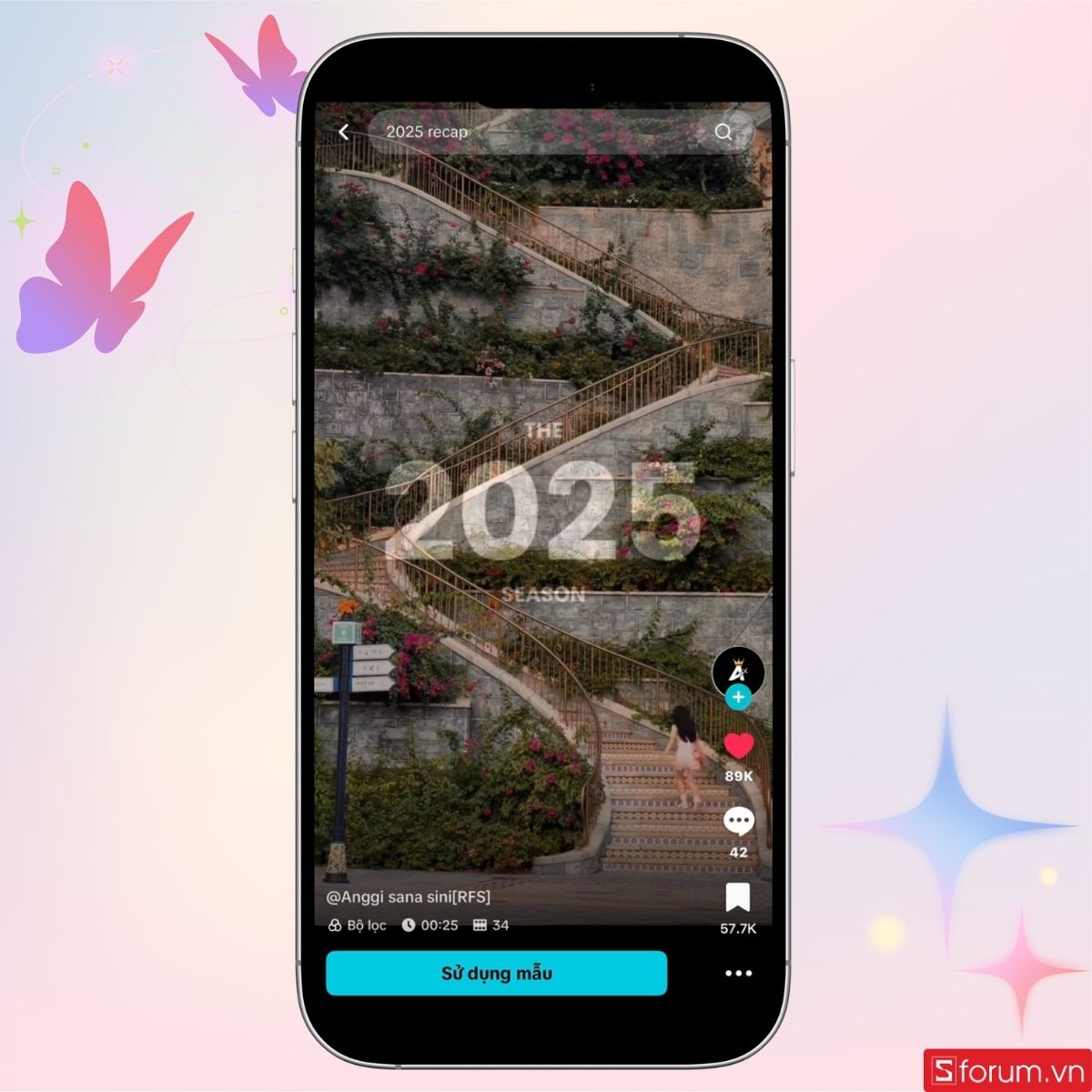 Mẫu Capcut recap 2025 có intro chữ 