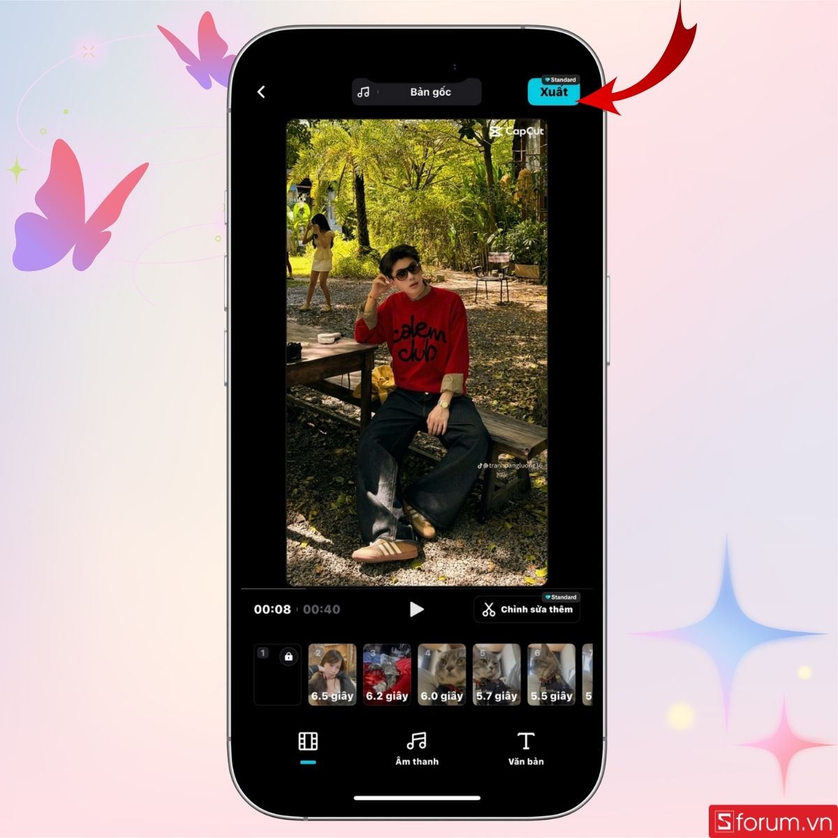 Nhấn vào Xuất nếu đã ưng ý và hoàn tất