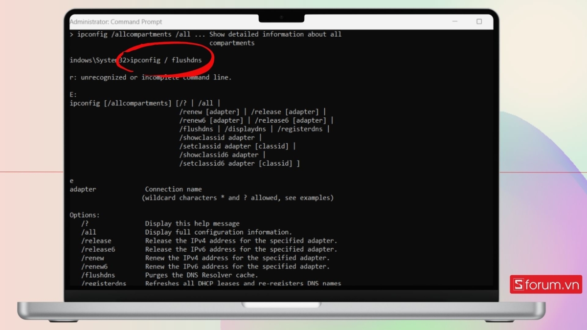 Làm mới địa chỉ IP bước 4