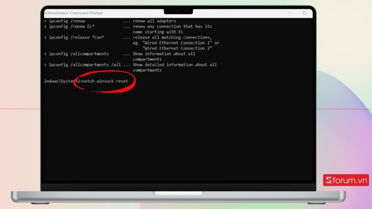 Làm mới địa chỉ IP bước 5