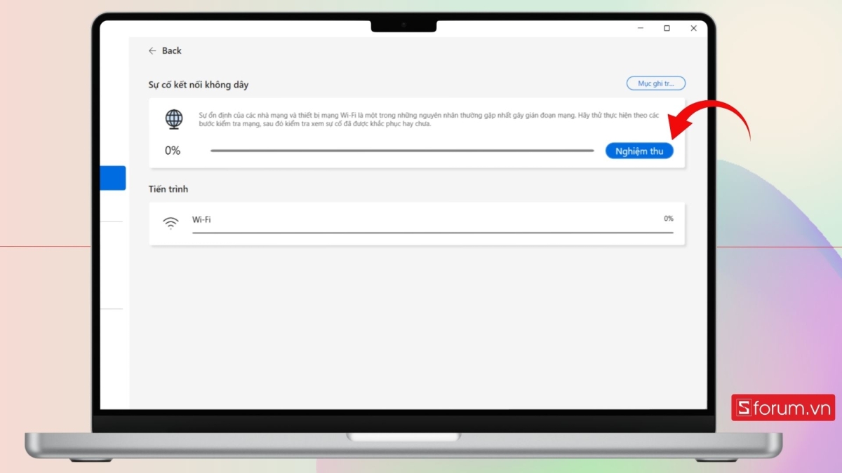 khắc phục máy tính asus không kết nối được wifi bằng chạy Wireless Diagnosis - bước 4