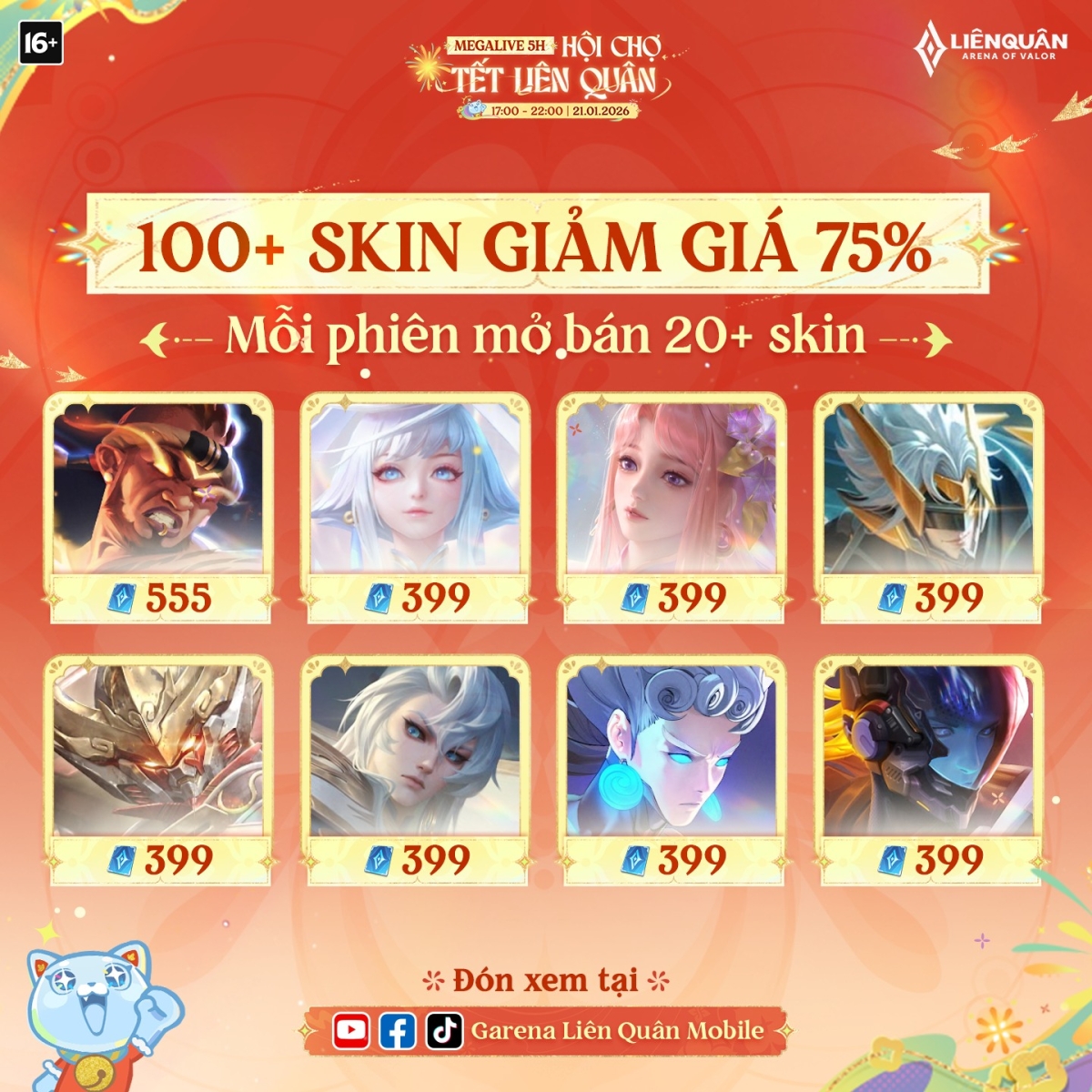 Chia sẻ 100+ skin giảm giá lên tới 75%