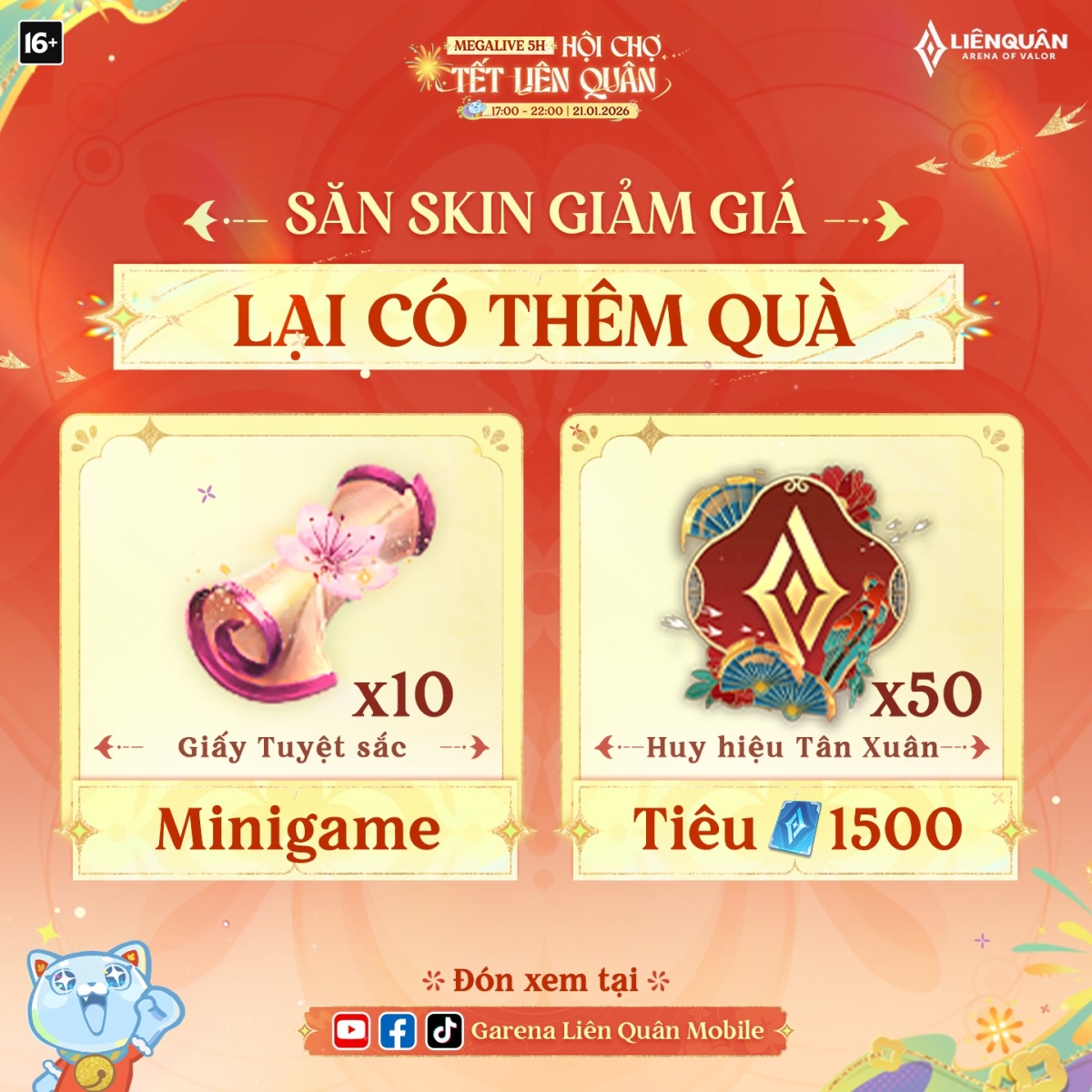 Nhiều phần quà hấp dẫn cho game thủ xem livestream